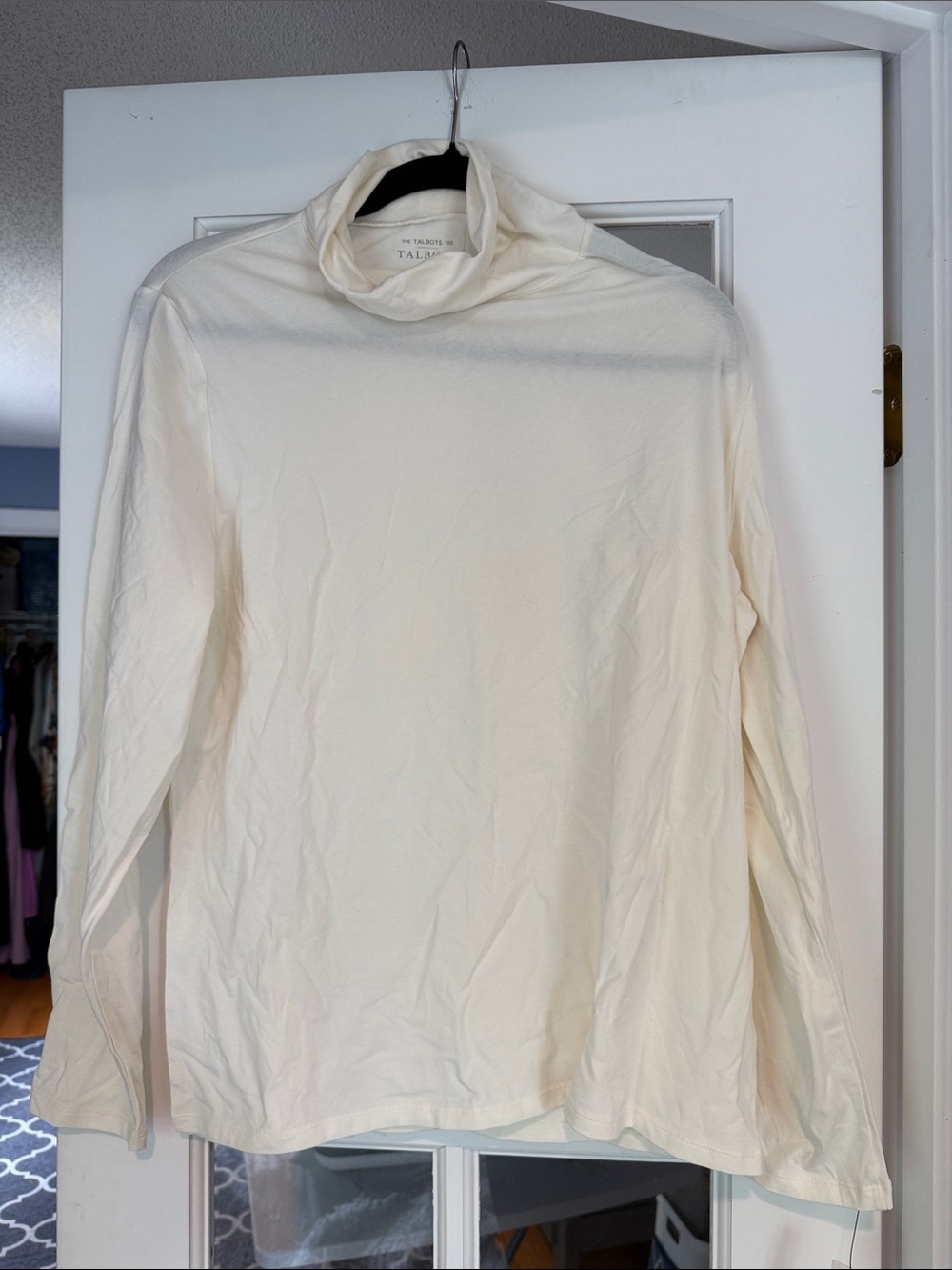 Talbots Cream Turtleneck Tee